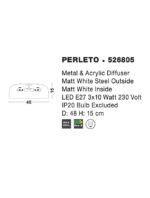 Plafoniera Nova Luce Perleto, alb mat/acril alb, 3x12 W, cod 526805 - imagine 3