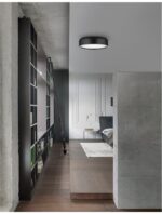 Plafoniera Nova Luce Perleto, negru mat/acril, 3x12 W, cod 526806 - imagine 4
