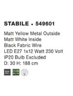 Lampadar galben Nova Luce Stabile, 1x12 W, cod 549601 - imagine 4