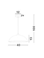 Pendul Nova Luce Vinca, crom/sticla alba, 1x12 W, cod 600822 - imagine 4
