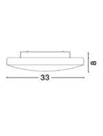 Plafoniera Nova Luce Ivi, sticla opal, 2x12 W, cod 6100522 - imagine 3