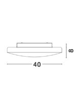 Plafoniera Nova Luce Ivi, sticla opal, 2x12 W, cod 6100523 - imagine 3