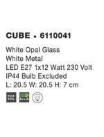 Plafoniera Nova Luce Cube, sticla opal, 1x12 W, cod 6110041 - imagine 3