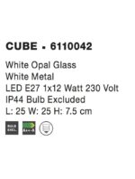 Plafoniera Nova Luce Cube, sticla opal, 1x12 W, cod 6110042 - imagine 2