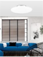 Plafoniera Nova Luce Pressione, crom satinat/sticla opal, 3x12W, cod 620441 - imagine 5