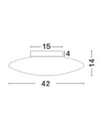 Plafoniera Nova Luce Pressione, crom satinat/sticla opal, 3x12W, cod 620441 - imagine 4