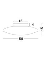 Plafoniera Nova Luce Pressione, crom satinat/sticla opal, 3x12W, cod 620442 - imagine 4