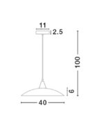 Pendul Nova Luce Vicino, crom/sticla alba, 1x12 W, cod 6302361 - imagine 4