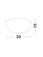 Aplica Nova Luce Shell, crom/sticla structurata, 1x12 W, cod 702201 - imagine 4