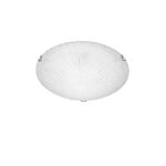 Plafoniera Nova Luce Shell, crom/sticla structurata, 2x12 W, cod 702202