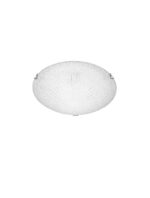 Plafoniera Nova Luce Shell, crom/sticla structurata, 2x12 W, cod 702202