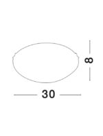 Plafoniera Nova Luce Shell, crom/sticla structurata, 2x12 W, cod 702202 - imagine 4