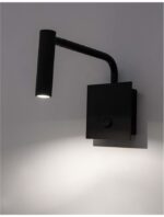 Aplica Nova Luce Sicily, negru satinat, 3 W, cod 7140181 - imagine 5