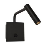 Aplica Nova Luce Sicily, negru satinat, 3 W, cod 7140181