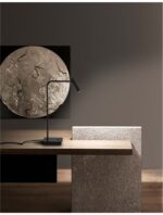 Lampa de masa Nova Luce Sicily, negru satinat, 3 W, cod 7140182