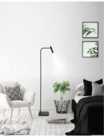 Lampadar Nova Luce Sicily, negru satinat, 3 W, cod 7140183