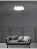 Plafoniera Nova Luce Palermo, crom/sticla/cristal K9, LED 3x12 W, cod 7311402 - imagine 5