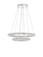 Suspensie Nova Luce Celine, crom/cristal, led 40 W, cod 7403001 - imagine 7