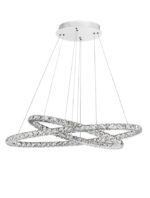 Suspensie Nova Luce Celine, crom/cristal, led 52 W, cod 7403002 - imagine 6