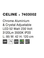 Suspensie Nova Luce Celine, crom/cristal, led 52 W, cod 7403002 - imagine 3
