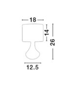 Lampa de masa alba Nova Luce Rosia, 1x5 W, cod 7605163 - imagine 4