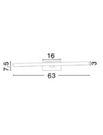 Lampa de baie Nova Luce Modena, aluminiu satinat, 18 W, cod 787002 - imagine 3