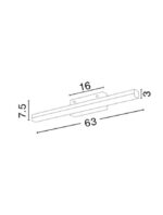 Lampa de baie Nova Luce Vanese, aluminiu cromat, 18 W, cod 787006 - imagine 3