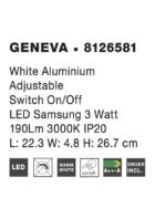 Aplica Nova Luce Geneva, alb satinat, cod 8126581 - imagine 4