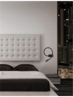 Aplica Nova Luce Geneva, negru satinat, cod 8126582 - imagine 5