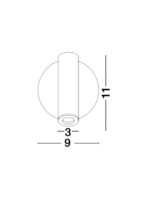 Aplica Nova Luce Laredo, alb satinat, 3 W, cod  8140521 - imagine 4
