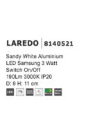 Aplica Nova Luce Laredo, alb satinat, 3 W, cod  8140521 - imagine 3