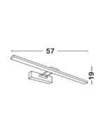 Lampa de baie Nova Luce Rosa, aluminiu cromat, 12 W, cod 8142281 - imagine 3