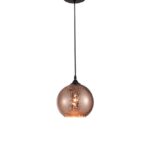 Pendul Nova Luce Blaze, negru/cupru lucios, 1x12 W, cod 8142680