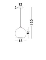 Pendul Nova Luce Blaze, negru/cupru lucios, 1x12 W, cod 8142680 - imagine 4
