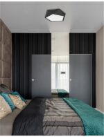 Plafoniera Nova Luce Darius, negru mat/acril alb, 4x12 W, cod 8186202 - imagine 5