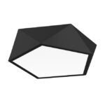 Plafoniera Nova Luce Darius, negru mat/acril alb, 4x12 W, cod 8186202