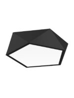 Plafoniera Nova Luce Darius, negru mat/acril alb, 4x12 W, cod 8186202