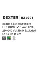 Aplica Nova Luce Dexter, negru satinat, 1x35 W, cod 821601 - imagine 4