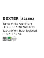 Aplica Nova Luce Dexter, alb satinat, 1x35 W, cod 821602 - imagine 3