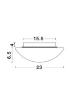 Plafoniera Nova Luce Brest, sticla opal, 1x12 W, cod 832401 - imagine 3