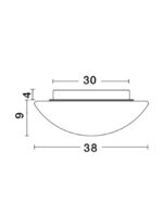 Plafoniera Nova Luce Brest, sticla opal, 2x12 W, cod 832403 - imagine 3