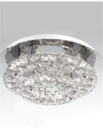 Plafoniera Nova Luce Quentin, crom/cristal k9, led 28 W, cod 83399203 - imagine 2
