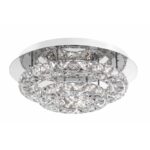 Plafoniera Nova Luce Quentin, crom/cristal k9, led 28 W, cod 83399203