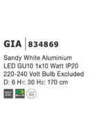 Pendul Nova Luce Gia, alb satinat, 1x10 W, cod 834869 - imagine 4