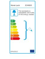 Pendul Nova Luce Gia, alb satinat, 1x10 W, cod 834869 - imagine 3