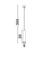 Pendul Nova Luce Gia, alb satinat, 1x10 W, cod 834869 - imagine 2