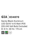 Pendul Nova Luce Gia, negru satinat, 1x10 W, cod 834870 - imagine 3
