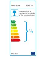 Pendul Nova Luce Gia, negru satinat, 1x10 W, cod 834870 - imagine 2
