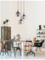 Suspensie Nova Luce Cedro, finisaj negru mat/sticla gri fume, 3x12 W, cod 8436404 - imagine 5