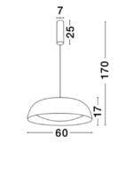 Pendul Nova Luce Landon, negru/cooper, 40 W, cod 86009 - imagine 4